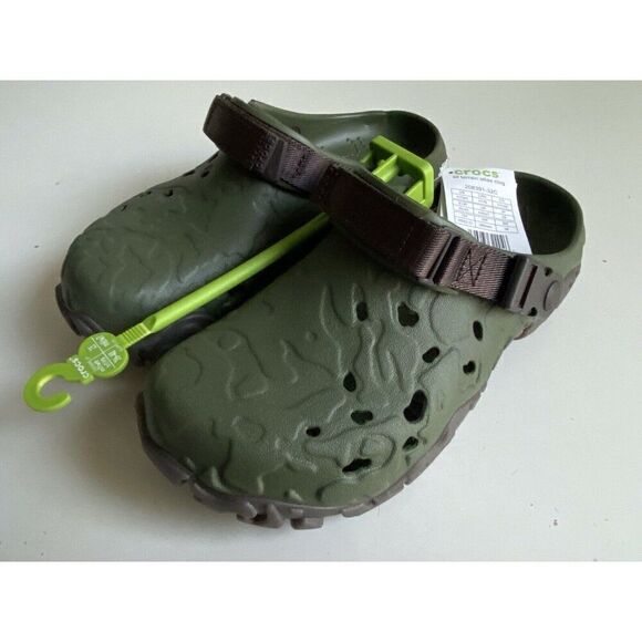 CROCS All Terrain Atlas Clog Army Green Espresso 208391-32C Men’s 7 Women’s 9 - Picture 1 of 9